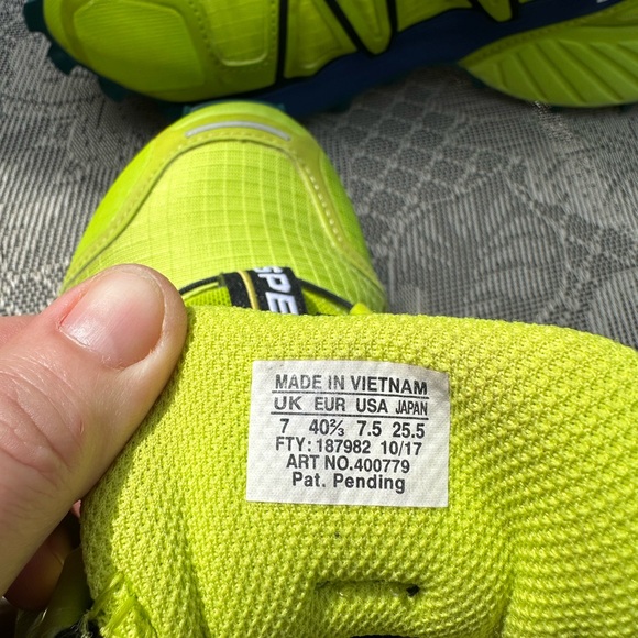 Salomon Men's Speedcross 4 Runner Trail Running Shoe, Acid Lime, 7.5 M US - Picture 5 of 5